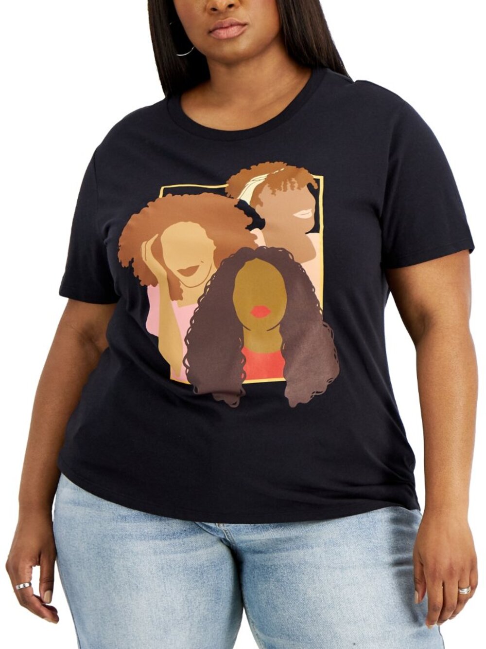 Love Tribe Womens Trendy Plus Size Radiant-Graphic T-Shirt